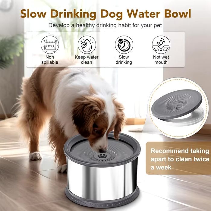 6,5 l miska na wodę dla psa stal nierdzewna +pp + silikon