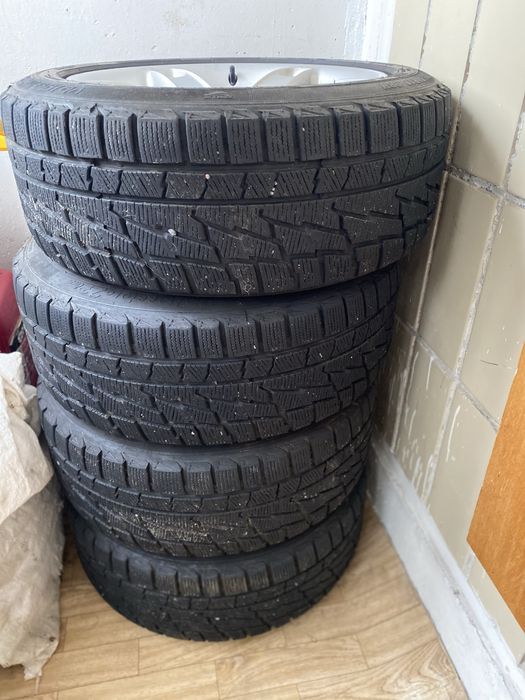 Продам диски бмв е39 5/120 49 стиль с зимней резиной R17