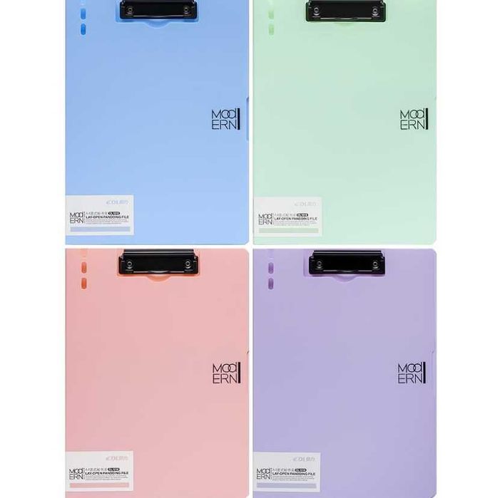 Планшет А4 с зажимом Клипборд ПВХ, В наличии 4 цвета.