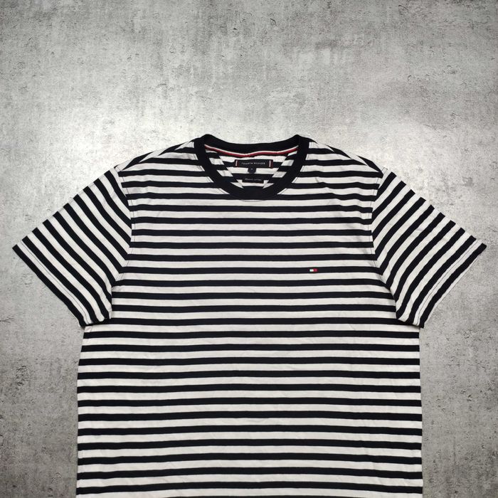 MĘSKA Koszulka Bawełna PREMIUM Elegancka Paski Classic Tommy Hilfiger