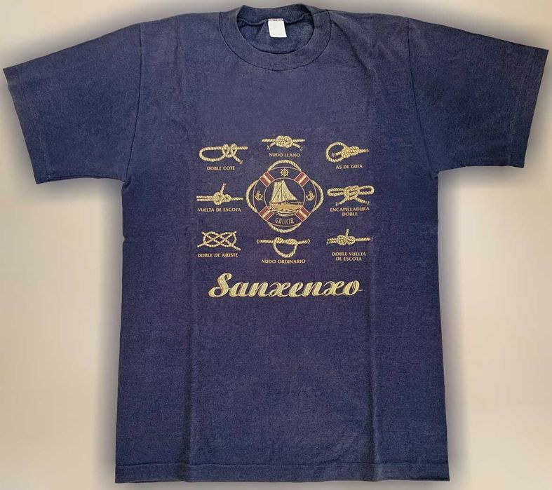 T-Shirt de Adulto Unissexo, Azul Sanxenxo, como Nova