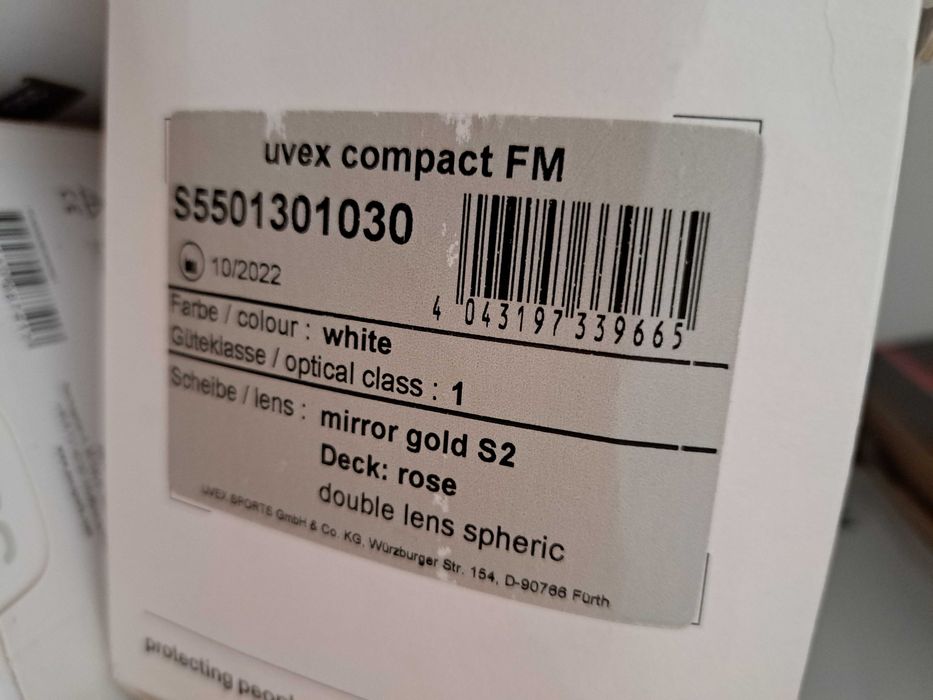 Gogle narciarskie Uvex Compact FM White Mirror Gold S2