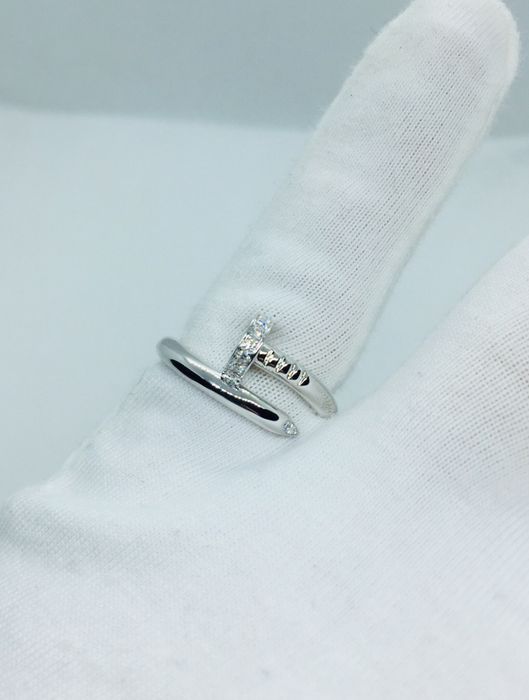 Золотое кольцо Cartier just un clou ( Гвоздь ) с бриллиантами. 750 пр.