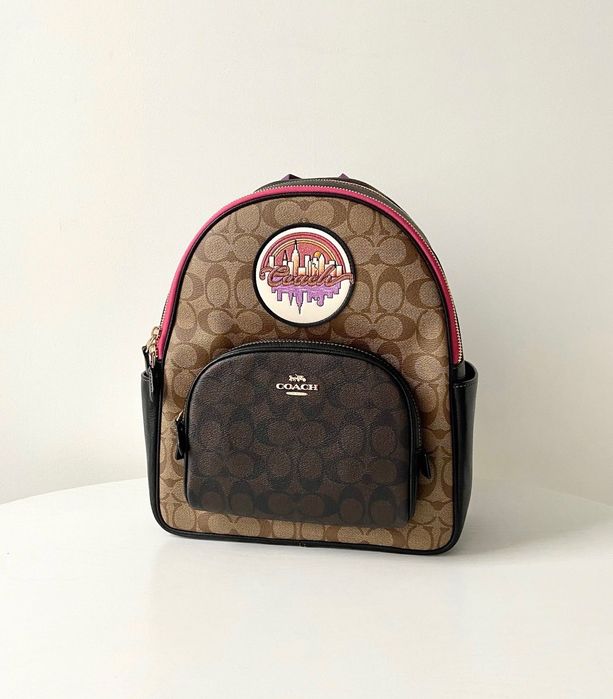 COACH Court backpack жіночий рюкзак шкіра женский портфель коуч коач
