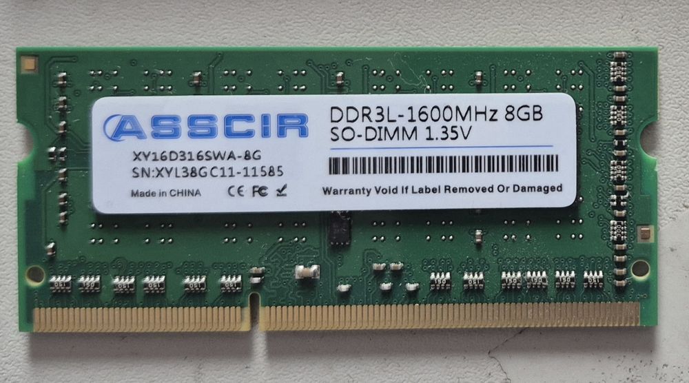 Memória RAM DDR3L 1600MHz 8G SO-DIMM industrial