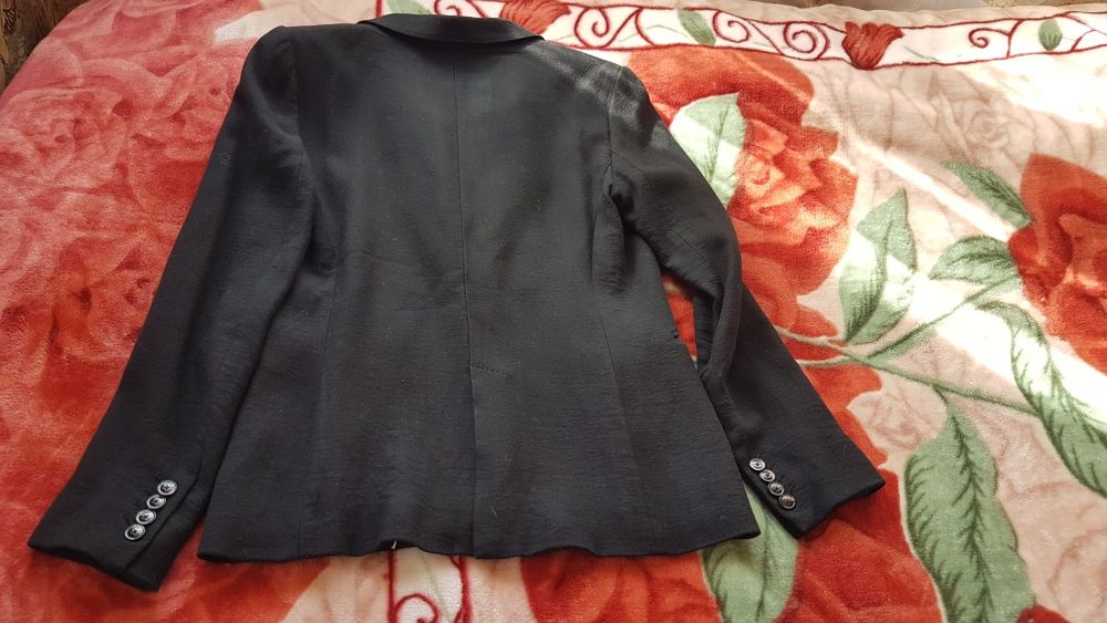 Żakiet Wełniany Massimo Dutti M L Czarny