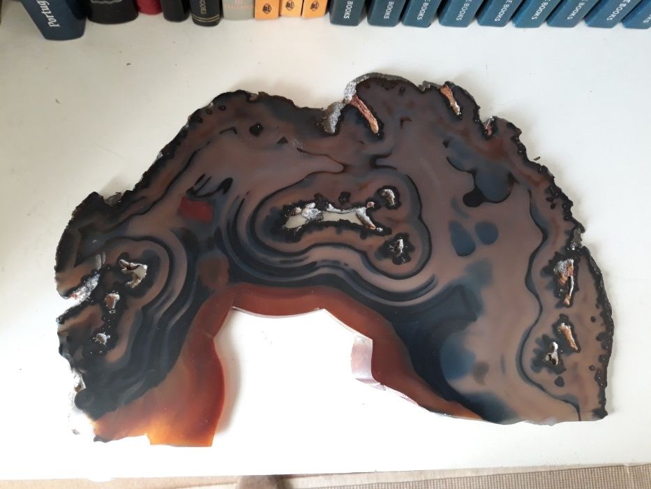 Lâmina de geode de Agata cornalina