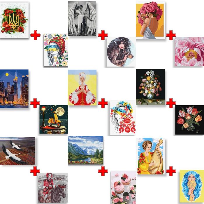 АКЦИЯ   набор Картин по номерам 2 в 1 Идейка