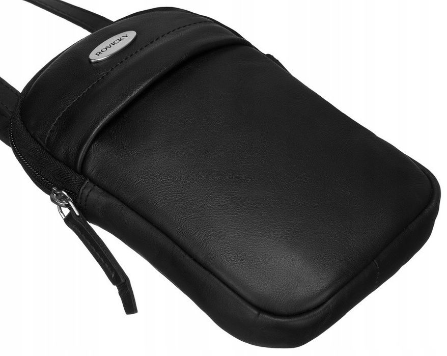 mała torebka-saszetka damska ze skóry naturalnej - rovicky