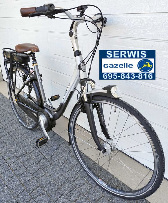 gazelle c8 ładny stan shimano nexus 8 hydraulika dobra bateria serwis gazelle