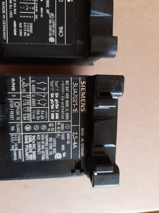 Контактор Siemens + Реле перевантаження Siemens