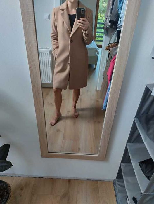 Wełniany płaszcz camel Answer rozm. S