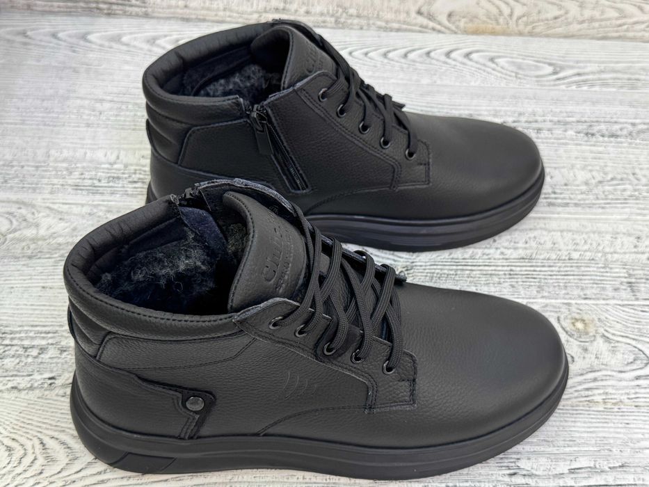 Чоловічі зимові шкіряні черевики Clubshoes.  р.40 - 45 Кожаные ботинки