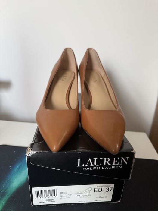 Nowe szpilki skórzane marki Ralph Lauren w rozm.37 - 100% oryginał