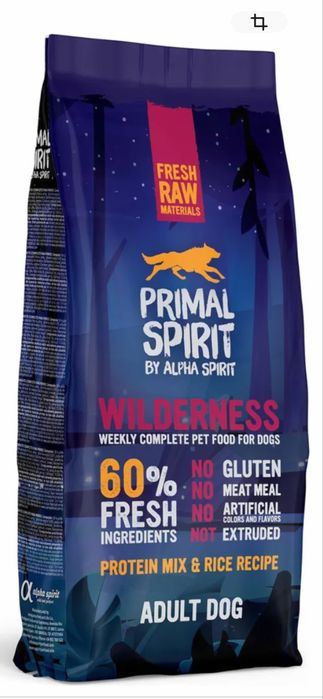 Karma dla psa półwilgotna PRIMAL SPIRIT Wilderness Kurczak z wieprzowiną i rybą 12 kg
