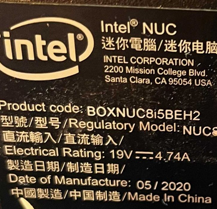 Mini PC Intel NUC 8i5BEH2439828598154209284