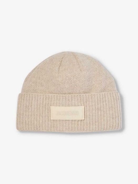 Шапка Jacquemus Le Bonnet Grosgrain Logo Beanie Natural