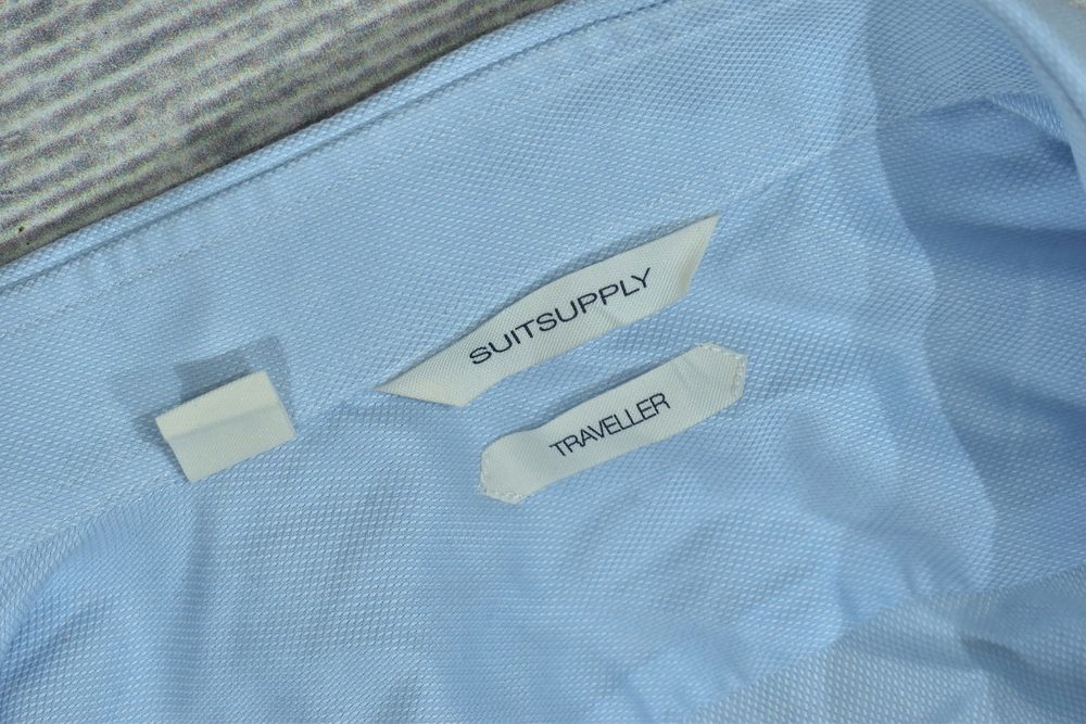Suitsupply Traveller Błękitna Koszula Męska Xl 41L Slim
