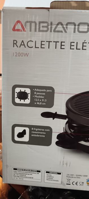 Vendo raquVendo raclette elétrica oval nova com caixa