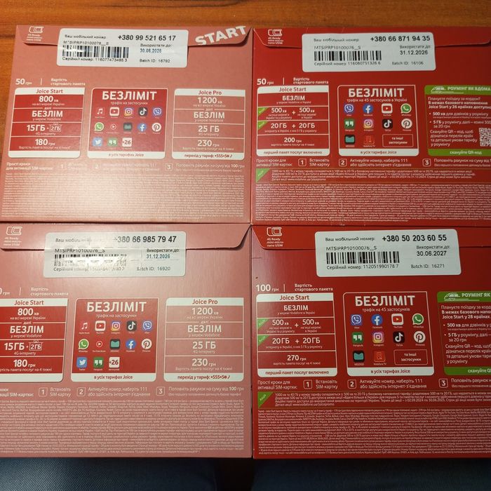 Стартові пакети водафон