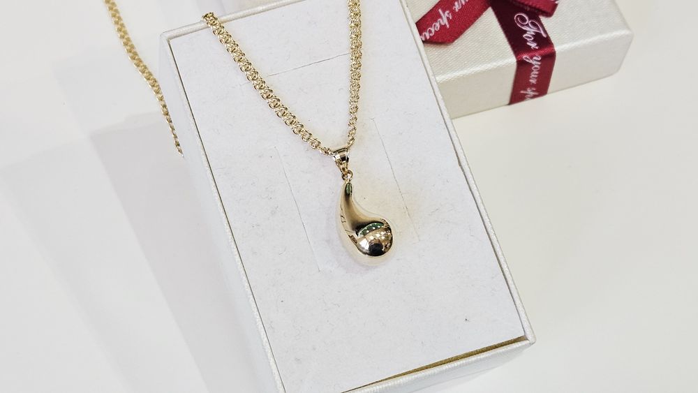 Złota zawieszka łezka 14k