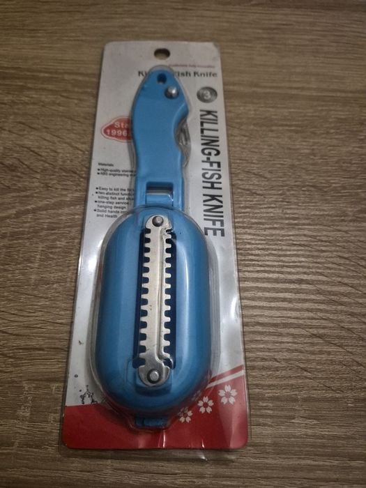 Рибочистка з ножем та контейнером Killing-fish Knife синя