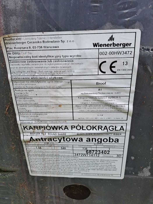 Dachowka karpiowka antracyt angoba