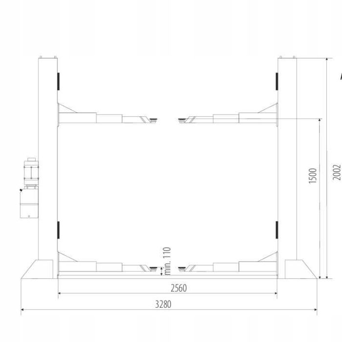 Grubber podnośnik dwukolumnowy 2.35 CLEVER - 3,5 tony 230 v hydrauliczny