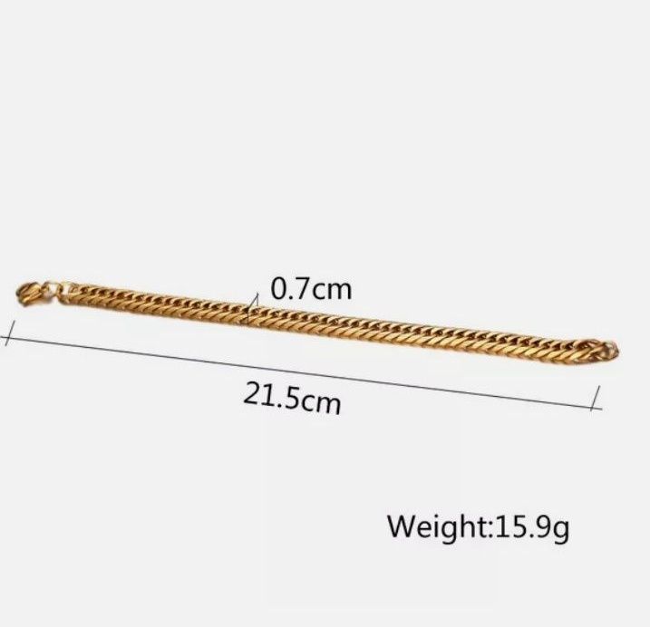 Pulseira de aço dourada