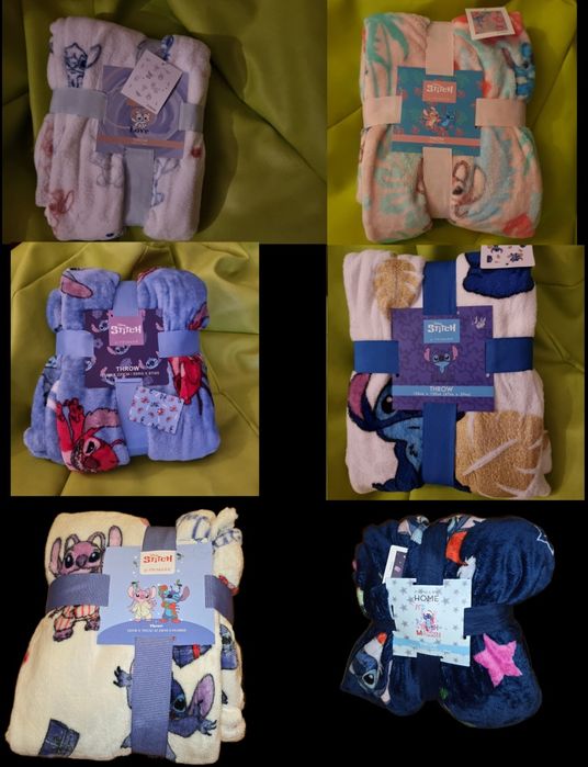 Almofada + Manta polar - Disney Stitch e Angel (novas)