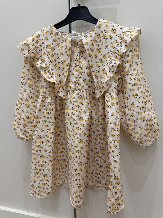 Святкова сукня в квітковий принт з коміром , 4 роки, 110