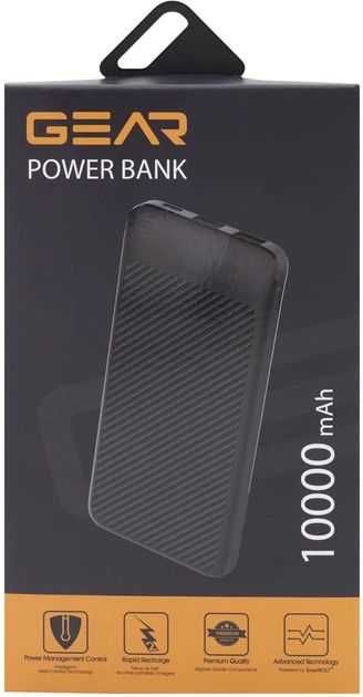 GEAR 10000mAh, 10W, USB-TypeC, 2*USB-A, Micro-USB, (SL10)