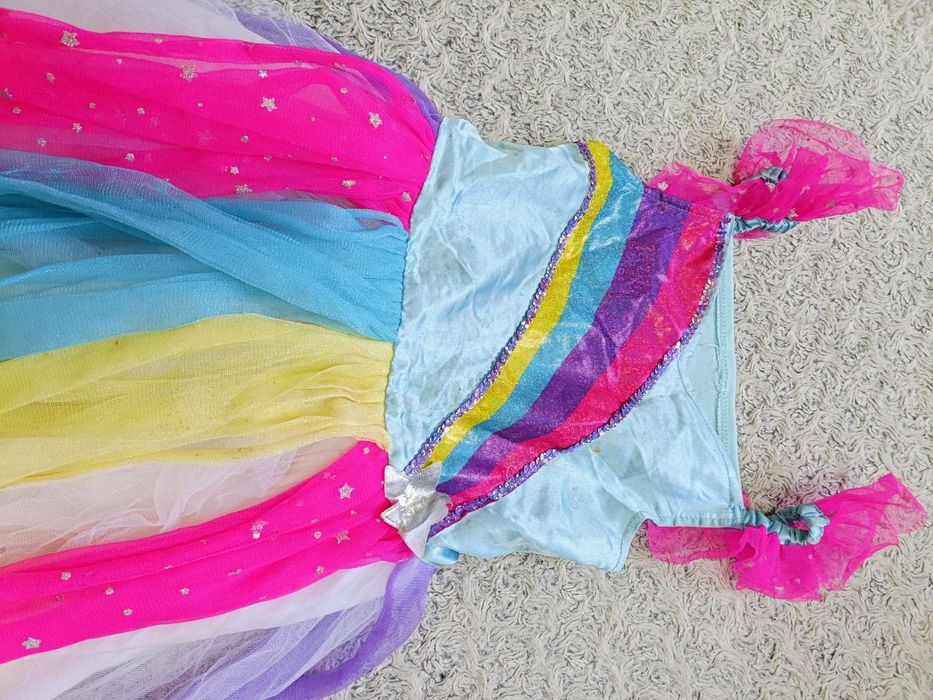 карнавальное платье единорог пони радуга радужное 5-6 лет