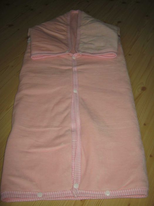 Koc becik rożek 80 % bawełna dla niemowlaka koronka haft OKYAY