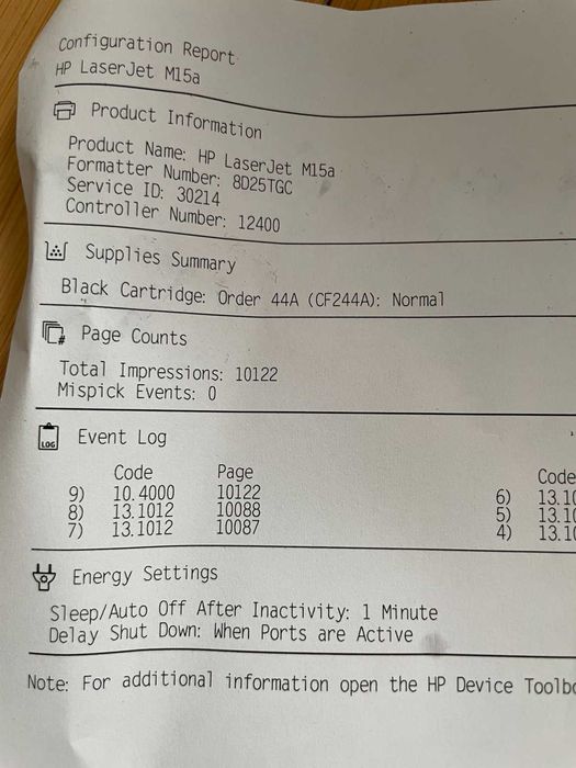 HP LaserJet Pro M15a - sprawna w 100% - 10122 strony
