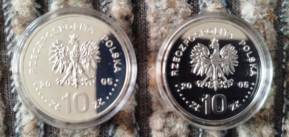 10zł - srebrne monety okolicznościowe
