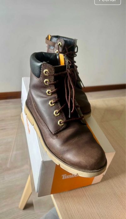 Botas Timberland em Pele | Castanho Escuro | Com Caixa Original