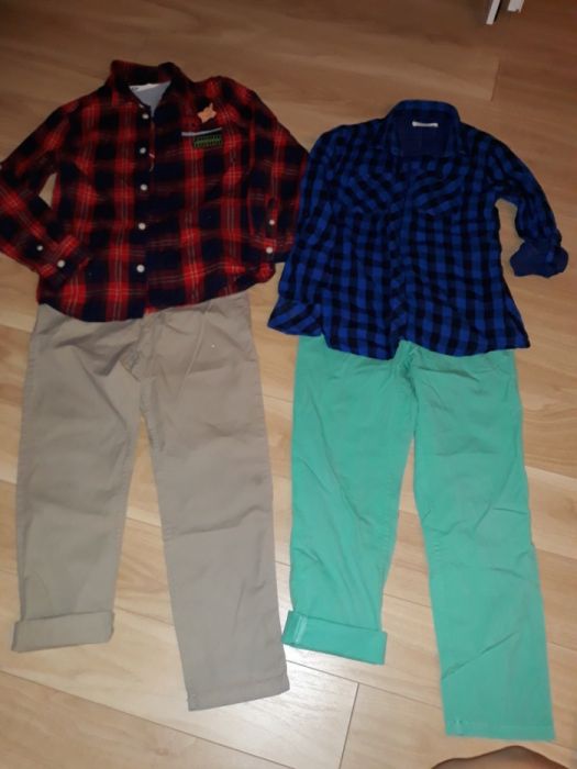 Koszule i spodnie H&M i Reserved 128