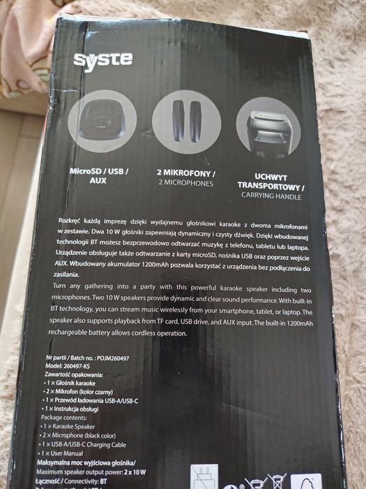 Głosnik karaoke nowy