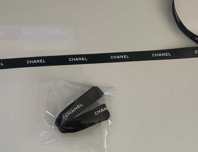 Czarna wstążka chanel dł 150cm szer 1,8cm kokardka ozdoba włosów