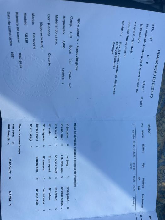 Semi-Rigido Barcoeste