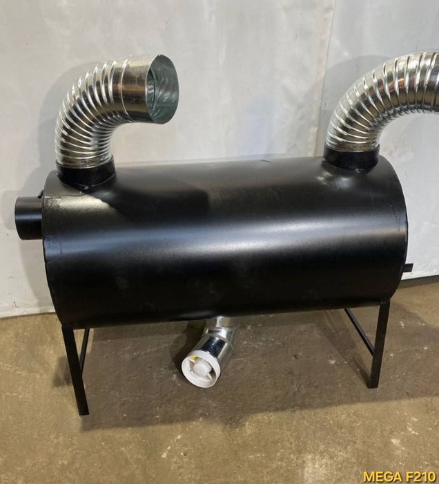 5 мм! 210м3! Печь бульрьян буржуйка с обдувом, под вентилятор