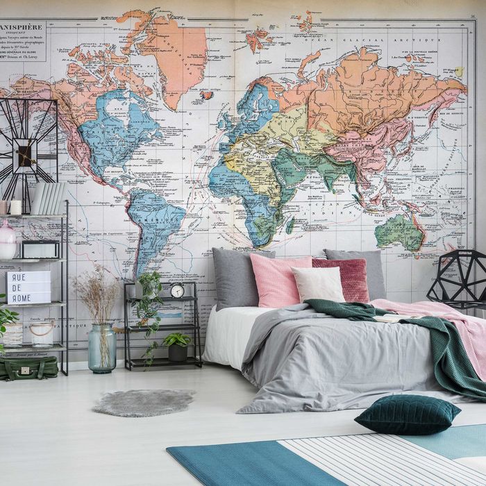 Fototapeta Mapa Świata Podróż Dzieci 3D Na Twój Własny Rozmiar + KLEJ