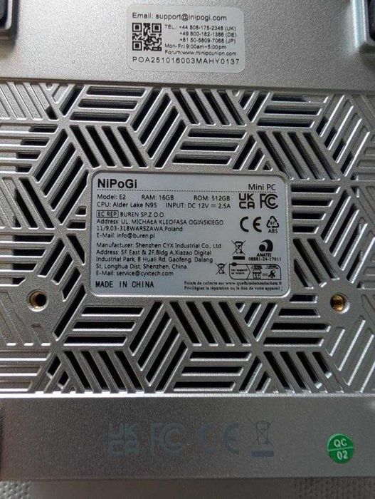 Mini Pc 16gb 512GB NiPoGi model E2