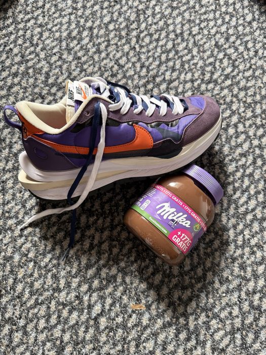 Кросівки Nike x Sacai VaporWaffle (Фіолетові-помаранчеві) 44