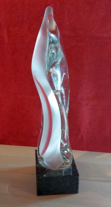 Szkło artystyczne szklana rzeźba forma Henryk Rysz Huta Sabina