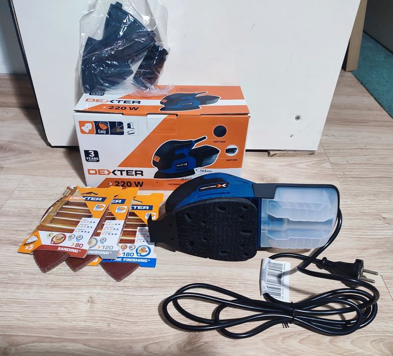 Máquina LIXADORA 220W com caixa de poeira e 15 Lixas!