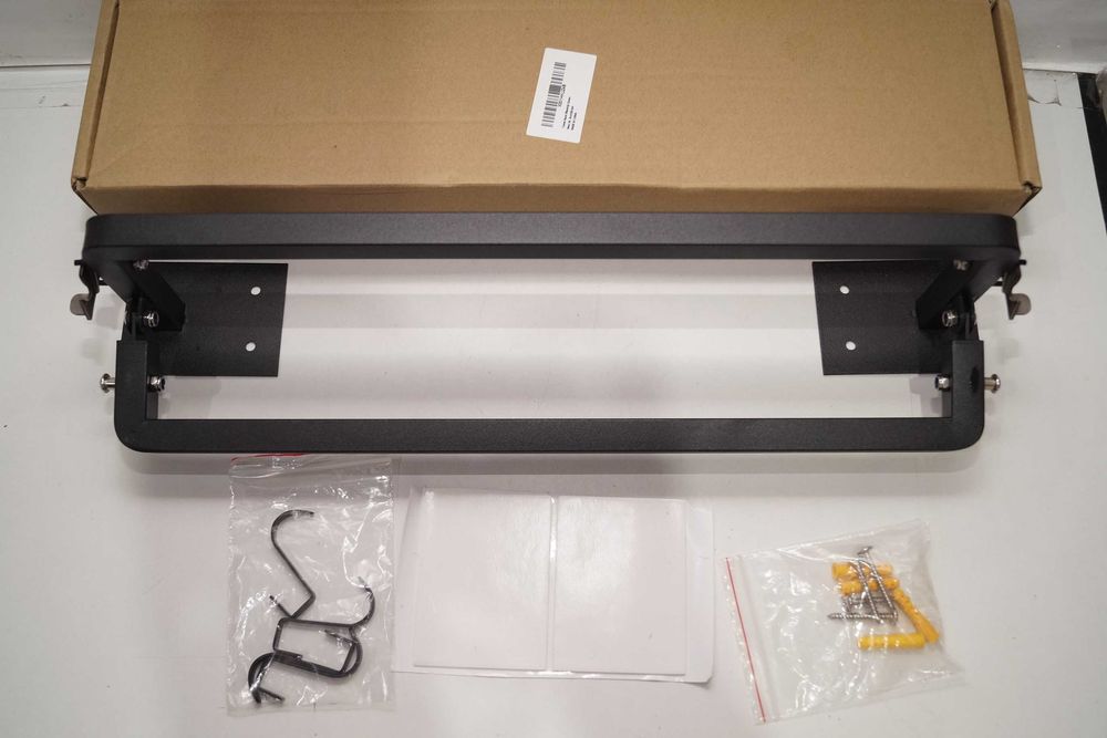 Uchwyt na ręczniki kąpielowe z haczykami Czarny loft metal 40cm