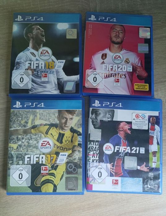 Чотири диски FiFA 2017/2018/2020/2021