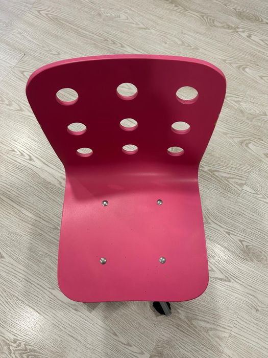 Conjunto Escrivaninha + Estante + Cadeira Rosa